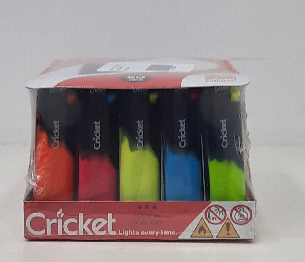 מצתי Cricket איכותיים חבילה 50 יחידות צבעים שונים